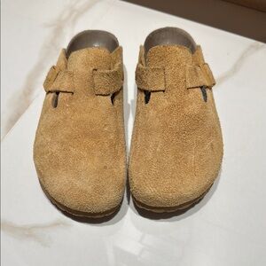Birkenstock Tan Suede Mules